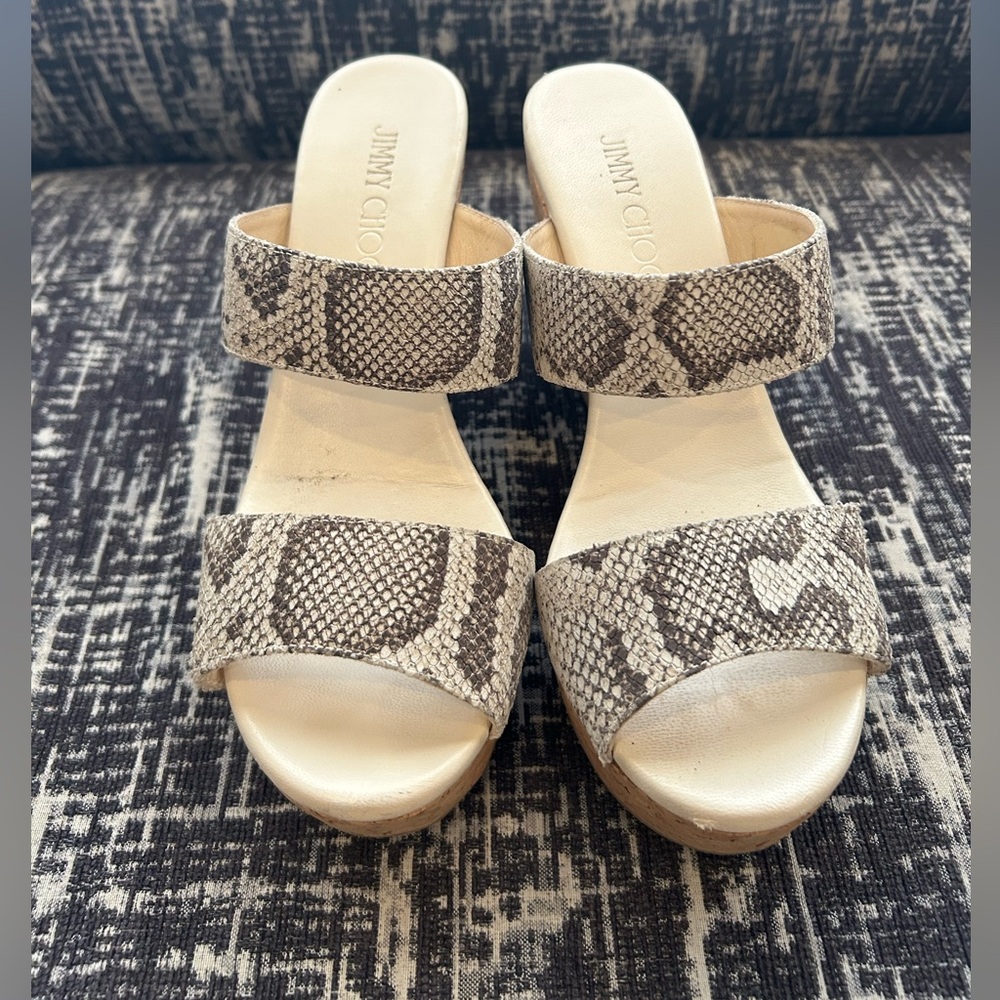 Jimmy Choo Snakeskin Wedges